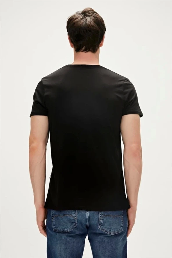 Bad Bear Yazma Siyah Erkek Tişört - 5