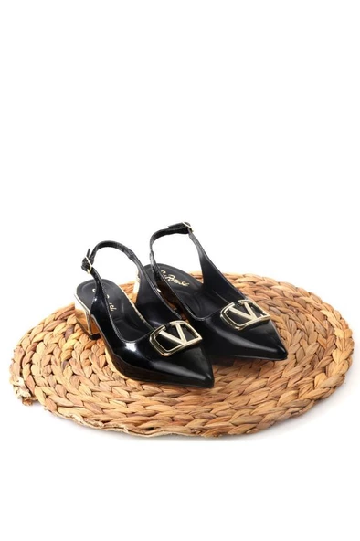 Papuçcity Sprs 02828 4 Cm Topuklu Kadın Arkası Açık Stiletto Ayakkabı - 4