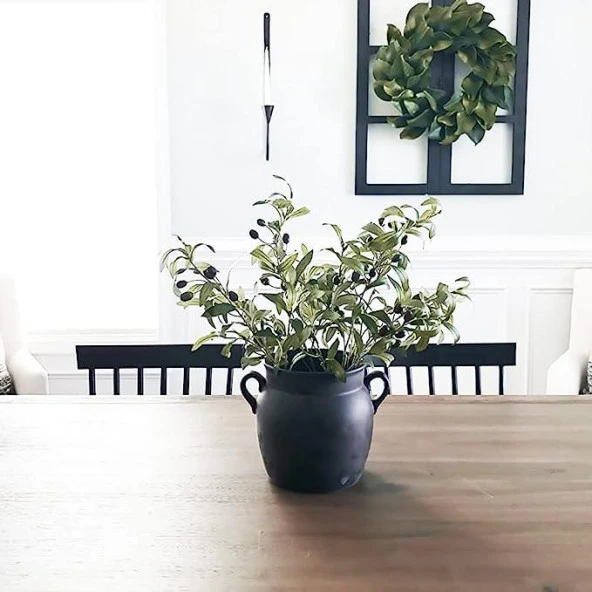 Nettenevime Yapay Zeytin Dalı 45cm 4 Meyveli Yapay Çiçek - Resim 3
