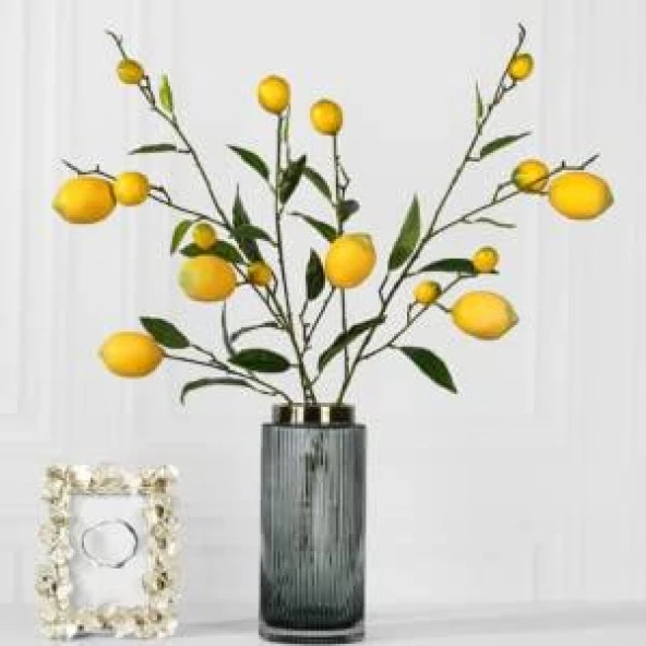 Nettenevime Yapay Limon Dalı 100cm Yapay Çiçek Limon Ağacı Dalı - Resim 7