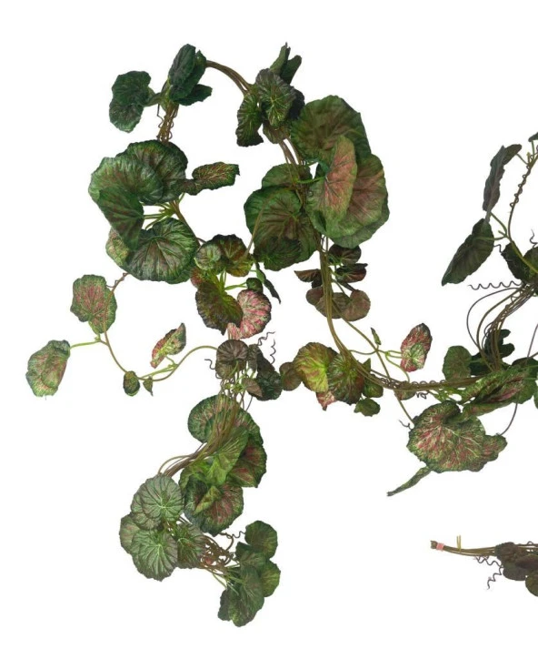 Nettenevime Yapay Sarmaşık Kırmızı Yeşil Sardunya 5Dallı 230cm Doğalgaz Borusu Kapatıcı Dekoratif Yapay Çiçek - Resim 4