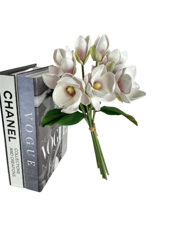 Nettenevime Yapay Çiçek Manolya Letex Eva Magnolia 33cm Pudra Uçuk Lila - 2