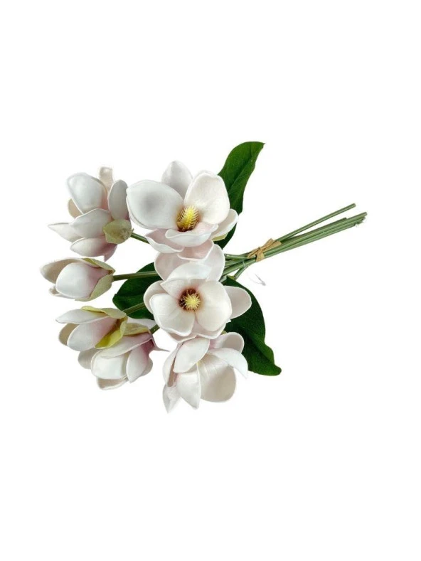 Nettenevime Yapay Çiçek Manolya Letex Eva Magnolia 33cm Pudra Uçuk Lila - 4