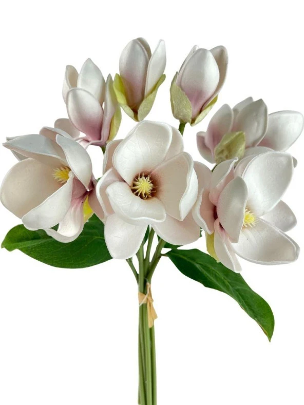 Nettenevime Yapay Çiçek Manolya Letex Eva Magnolia 33cm Pudra Uçuk Lila - 5