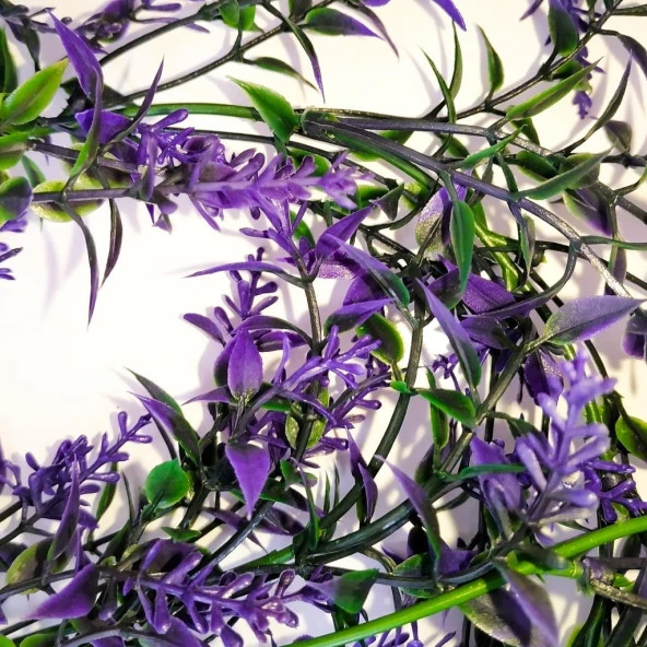 Nettenevime Yapay Çiçek Sarkan Bitki Mor 5 Dallı Sarkan Çiçek TY62-4MR - Resim 2