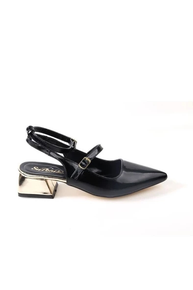 Papuçcity Sprs 02827 4 Cm Topuklu Kadın Arkası Açık Stiletto Ayakkabı - 2