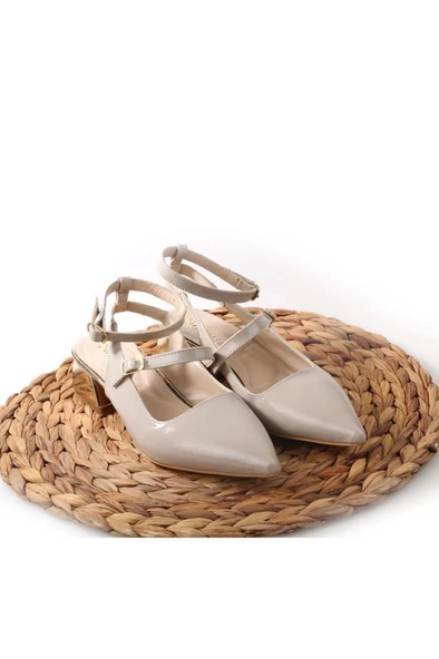 Papuçcity Sprs 02827 4 Cm Topuklu Kadın Arkası Açık Stiletto Ayakkabı - 9