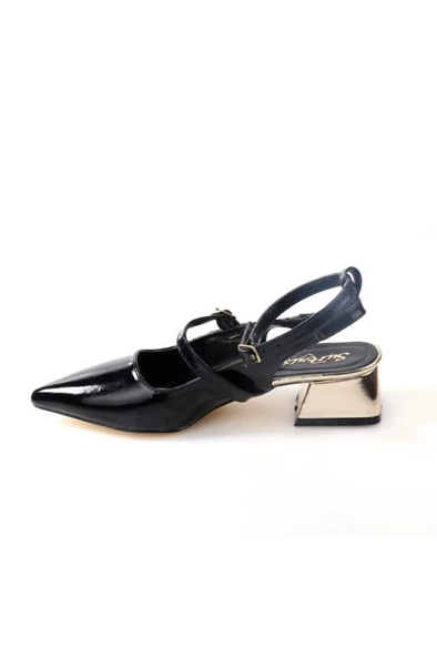 Papuçcity Sprs 02827 4 Cm Topuklu Kadın Arkası Açık Stiletto Ayakkabı - 3
