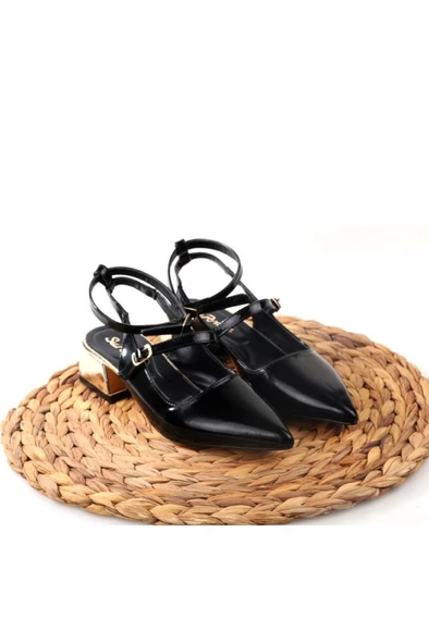 Papuçcity Sprs 02827 4 Cm Topuklu Kadın Arkası Açık Stiletto Ayakkabı - 4