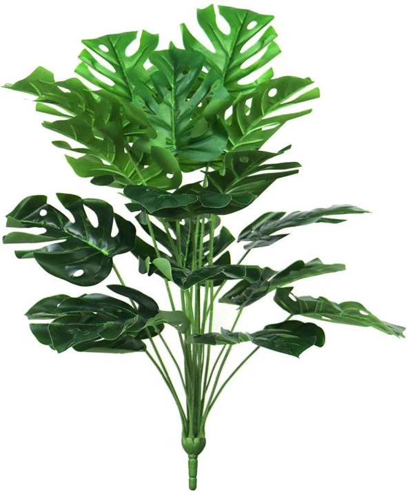 Nettenevime Yapay Çiçek Demet Monstera 18 Dal 60 cm Salon Çiçeği Yapay Bitki