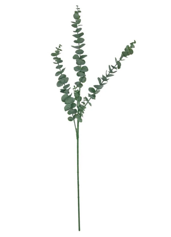Yapay Çiçek Yeşil Okaliptus 3Dallı Uzun Dal 76cm Eucalyptus - 2