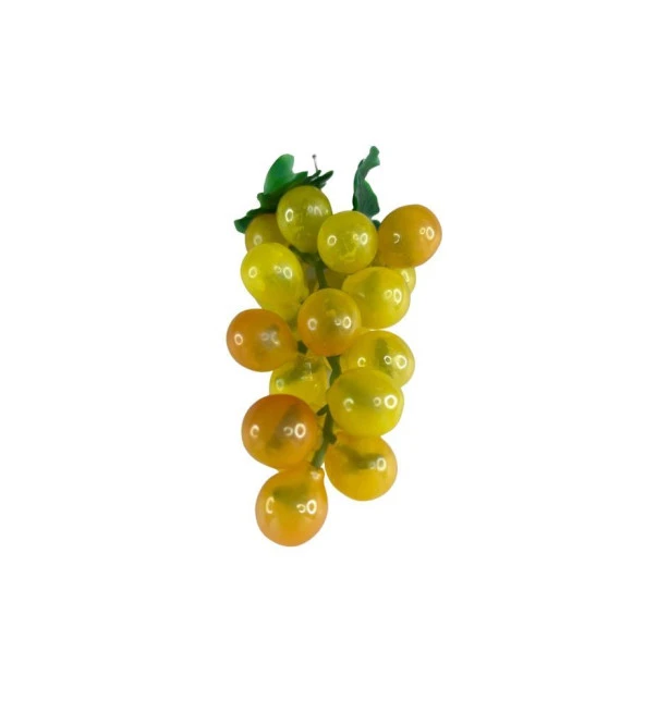 Nettenevime Yapay Meyve 5 Adet Yeşil Üzüm Küçük Boy Süs Dekoratif Sahte Meyve - 3