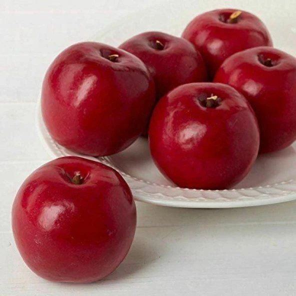 Nettenevime Yapay KIRMIZI ELMA 6 lı Paket  Yapay Meyve - Resim 5