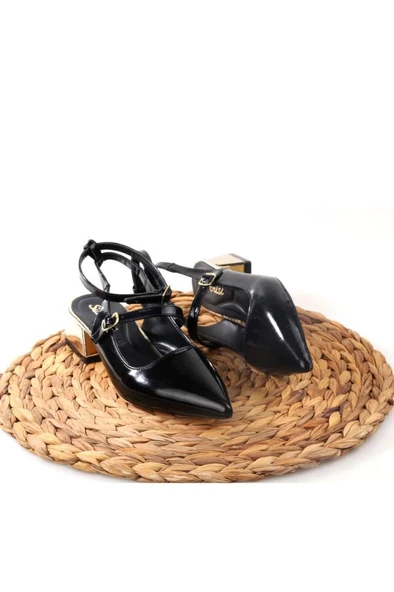 Papuçcity Sprs 02827 4 Cm Topuklu Kadın Arkası Açık Stiletto Ayakkabı - 5