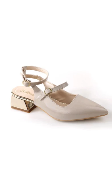 Papuçcity Sprs 02827 4 Cm Topuklu Kadın Arkası Açık Stiletto Ayakkabı - 6