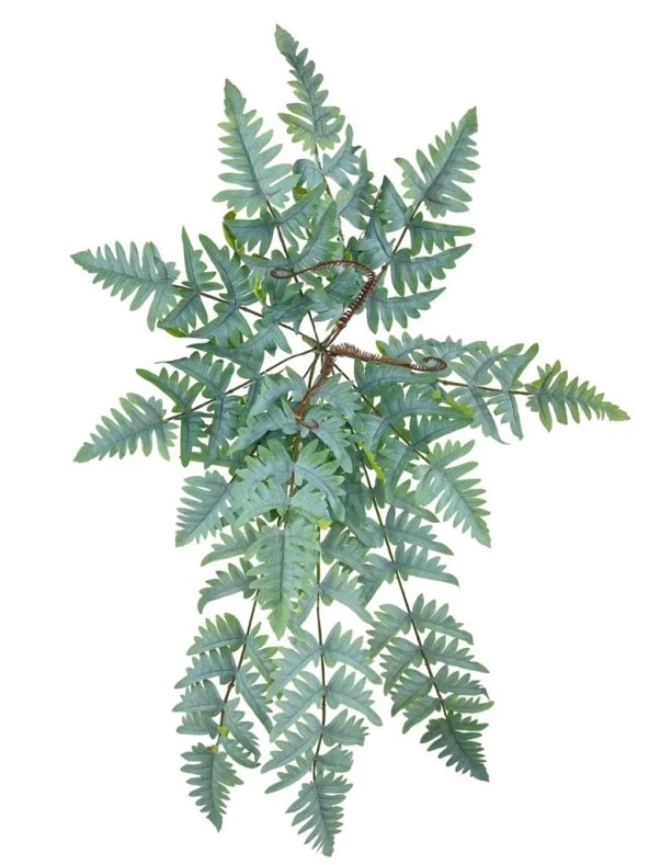Nettenevime Yapay Çiçek Pastel Cycas Aşk Merdiveni 80cm Eğrelti Otu Sıkas Bitkisi 12 Yaprak 40*80cm Yapay Bitki