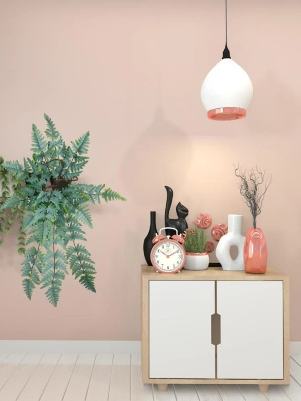 Nettenevime Yapay Çiçek Pastel Cycas Aşk Merdiveni 80cm Eğrelti Otu Sıkas Bitkisi 12 Yaprak 40*80cm Yapay Bitki - Resim 5