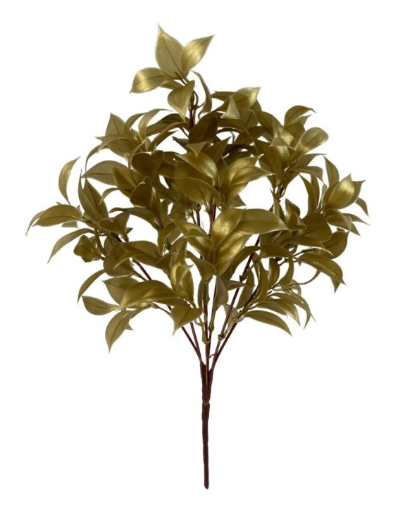 Nettenevime Yapay Çiçek Altın Gold Limon Yaprağı Demet Şimşir Demeti Garnitür Aradal Dekoratif Yapay Bitki