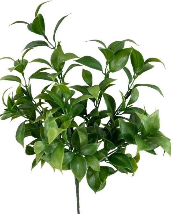 Nettenevime Yapay Çiçek Yeşil Limon Yaprağı Demet Şimşir Demeti Garnitür Aradal Dekoratif Yapay Bitki - Resim 2