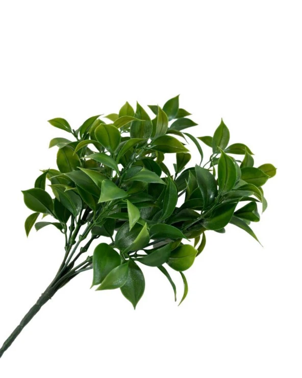 Nettenevime Yapay Çiçek Yeşil Limon Yaprağı Demet Şimşir Demeti Garnitür Aradal Dekoratif Yapay Bitki - Resim 4