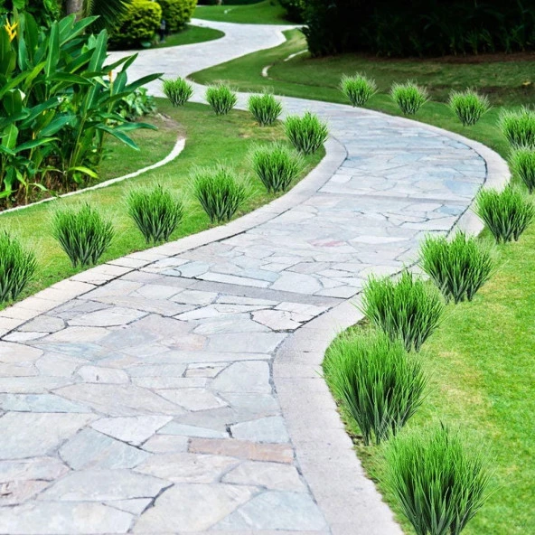 Nettenevime Yapay Çiçek Saz Demet 10 ADET Garnitür Yeşil Aradal Dekoratif Yapay Bitki - Resim 4