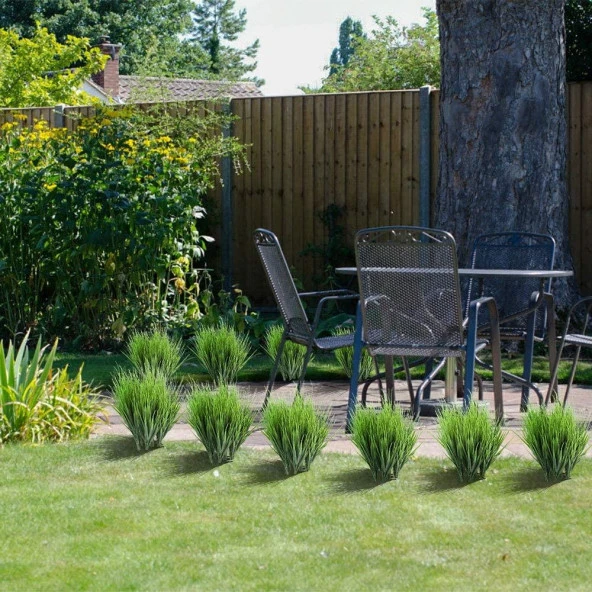 Nettenevime Yapay Çiçek Saz Demet 10 ADET Garnitür Yeşil Aradal Dekoratif Yapay Bitki - Resim 6