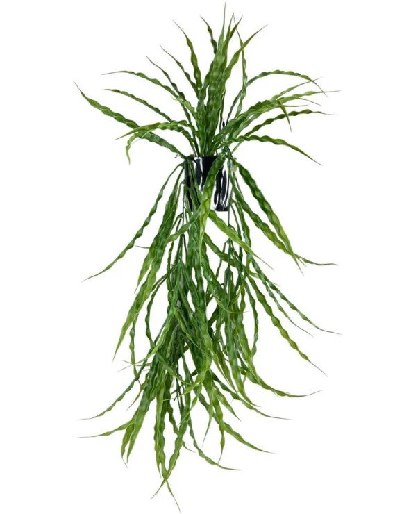Nettenevime Yapay Çiçek Saksıda Sarkan Yeşil Kıvrımlı Saz 90cm