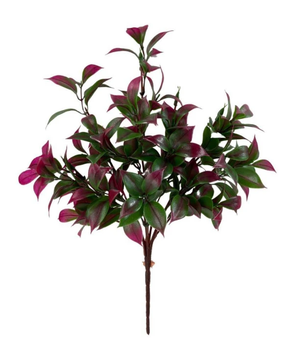 Nettenevime Yapay Çiçek Bordo Yeşil Limon Yaprağı Demet Şimşir Demeti Garnitür Aradal Dekoratif Yapay Bitki ürün görseli 1