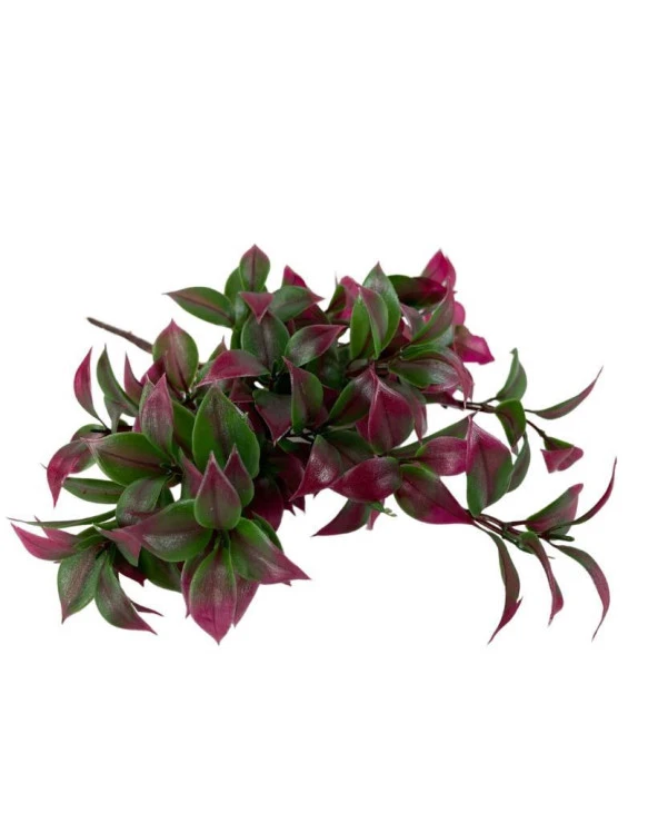 Nettenevime Yapay Çiçek Bordo Yeşil Limon Yaprağı Demet Şimşir Demeti Garnitür Aradal Dekoratif Yapay Bitki - Resim 5