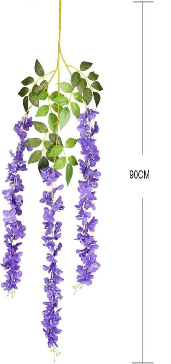 Nettenevime Yapay Çiçek Sarkan 3 Dallı Akasya 90cm MOR - Resim 4