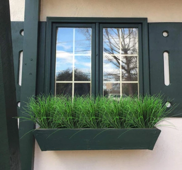 Nettenevime Yapay Çiçek Saz Yeşil Bitki Yapay Çiçek Dekor Çiçeği 40CM Uzun Ot - 6