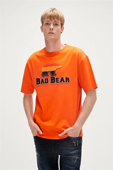 Bad Bear Üç Parçalı Turuncu Erkek Tişört - 2