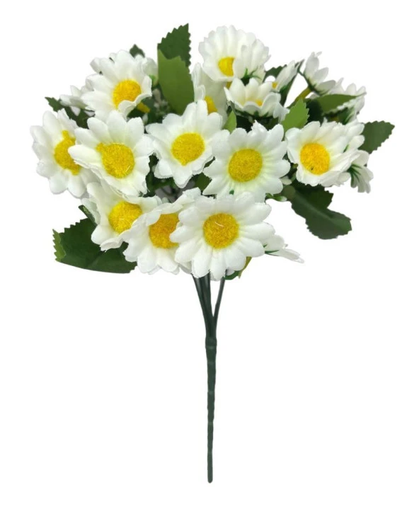 Nettenevime Yapay Çiçek Beyaz Papatya Gerçek Görünümlü A Kalite ürün görseli