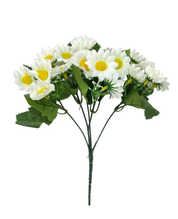 Nettenevime Yapay Çiçek Beyaz Papatya Gerçek Görünümlü A Kalite - Resim 4