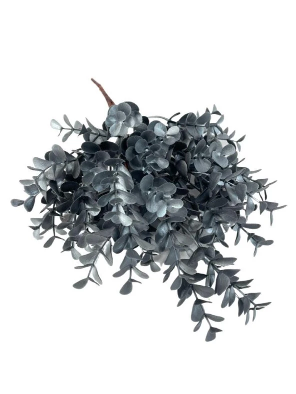 Nettenevime Yapay Çiçek Gümüş Renk Büyük Okaliptus Şimşir Demeti Garnitür Aradal Dekoratif Yapay Bitki - Resim 5