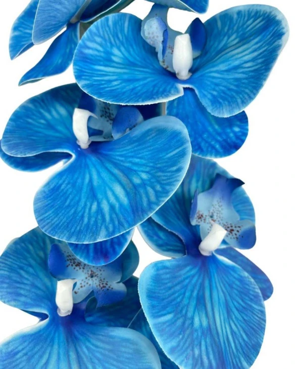 Nettenevime Yapay Çiçek İndigo Mavi Islak Orkide Uzun Dal 90 cm Orkide - 3