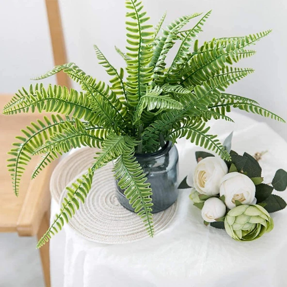 Nettenevime Yapay Çiçek Kuşkonmaz Demet 10 ADET Garnitür Yeşil Aradal Dekoratif Yapay Bitki - Resim 4