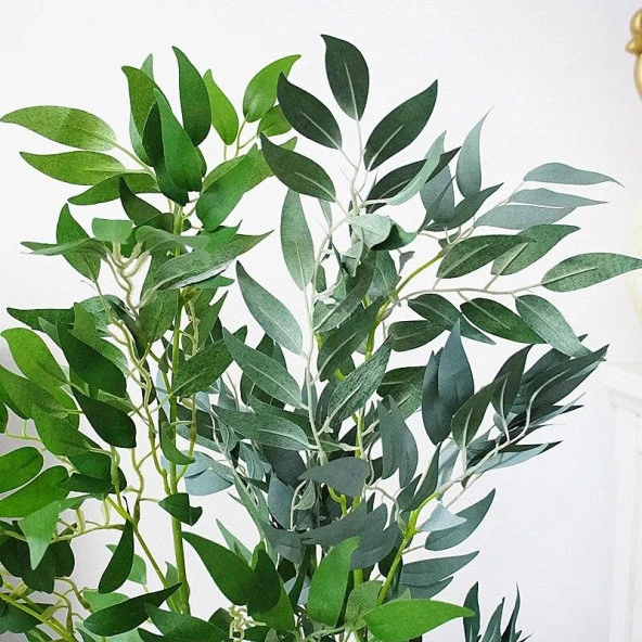 Yapay Çiçek Zeytin Yaprağı Demeti 5 Dallı 50cm Yeşil - 9