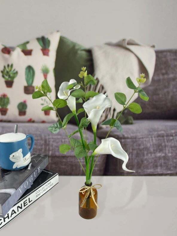 Nettenevime Nettenevime Okaliptuslu Gala Çiçeği Dalı 3lü Yapay Çiçek - Resim 5