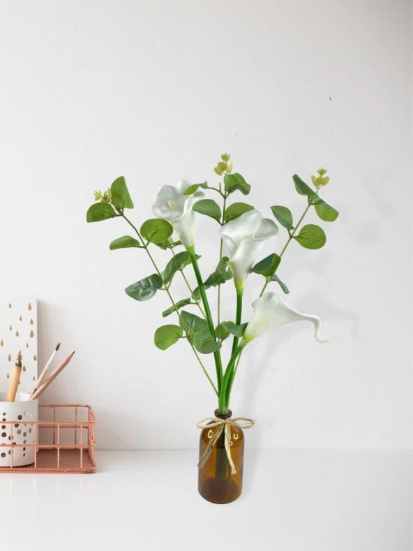 Nettenevime Nettenevime Okaliptuslu Gala Çiçeği Dalı 3lü Yapay Çiçek - Resim 6