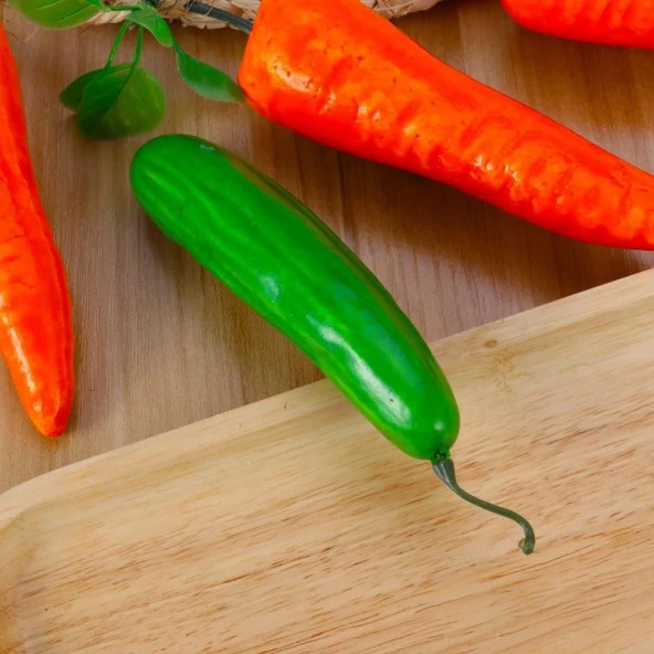Nettenevime Yapay Sebze Salatalık Cucumber 1adet 17*5cm Gerçek Boyut - Resim 3