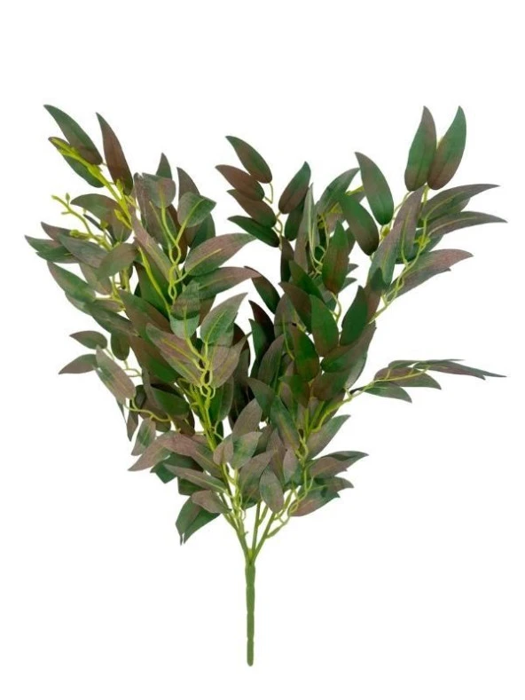 Nettenevime Yapay Çiçek Zeytin Yaprağı Demeti 4 Dallı 50cm Kahve Yeşil - 2
