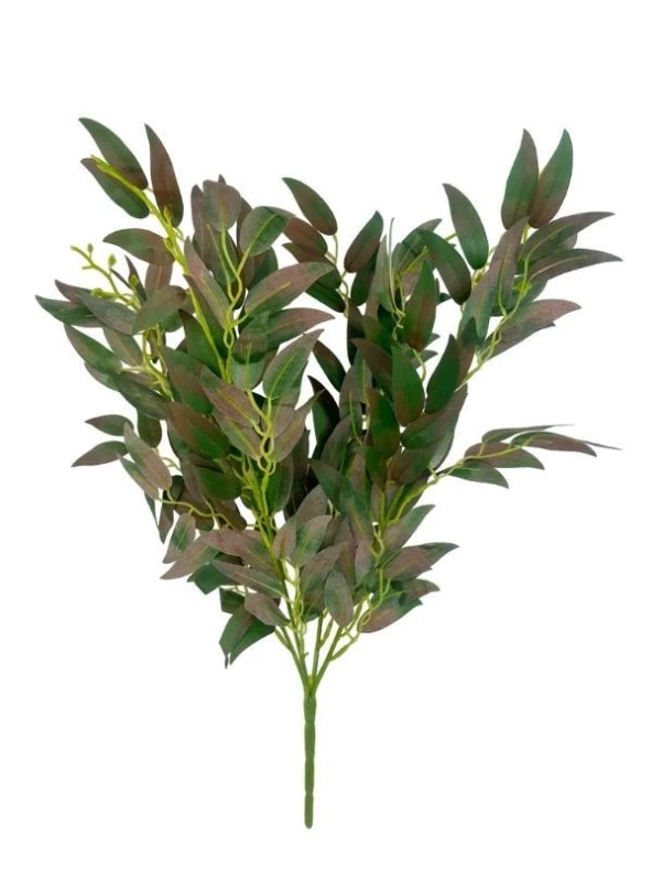 Nettenevime Yapay Çiçek Zeytin Yaprağı Demeti 4 Dallı 50cm Kahve Yeşil - 3