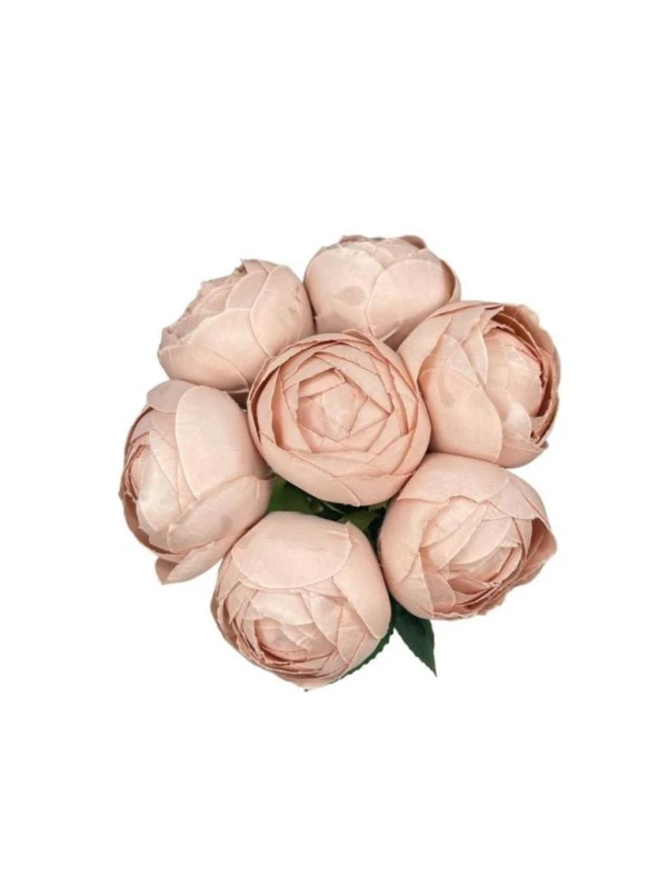 Nettenevime Yapay Çiçek 10lu Pudra Pembe Şakayık Demeti Erengül Gelin Buketi Çiçeği - 2