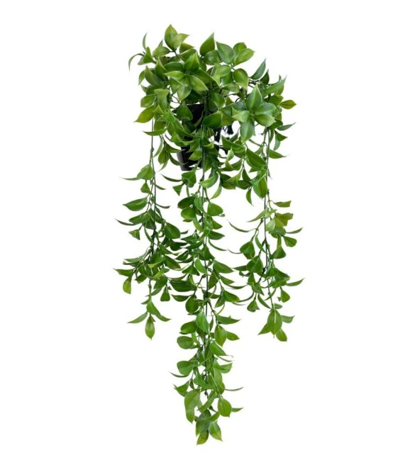 Nettenevime Yapay Çiçek Saksıda Sarkan Fejka Yeşil Limon Yaprağı Yapay Sarmaşık 60cm