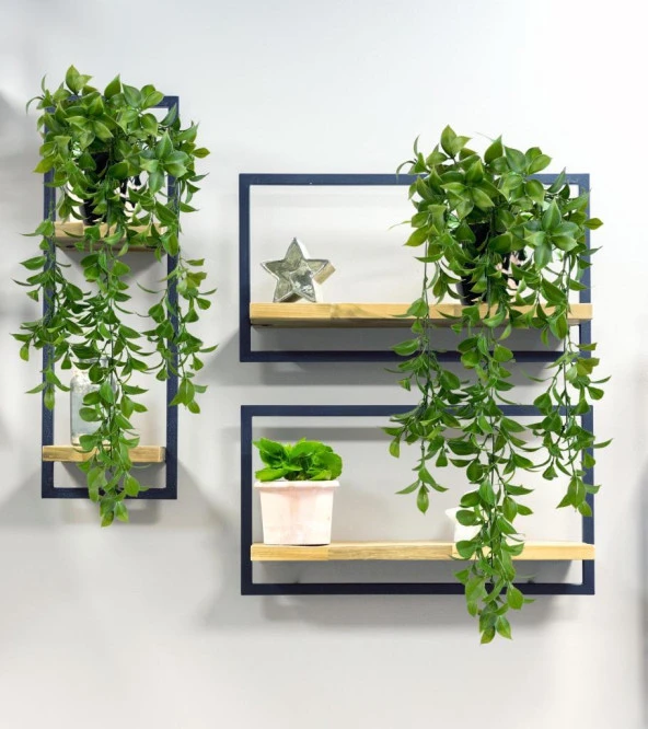 Nettenevime Yapay Çiçek Saksıda Sarkan Fejka Yeşil Limon Yaprağı Yapay Sarmaşık 60cm - Resim 2