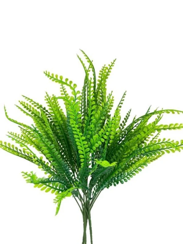 Nettenevime 3lüSet Yapay Çiçek Kuşkonmaz Demet Garnitür Yeşil Aradal Dekoratif Yapay Bitki - Resim 2