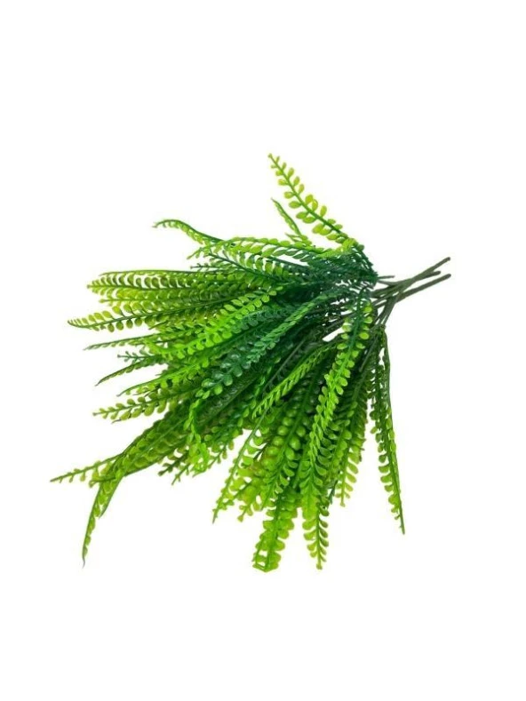 Nettenevime 3lüSet Yapay Çiçek Kuşkonmaz Demet Garnitür Yeşil Aradal Dekoratif Yapay Bitki - Resim 4