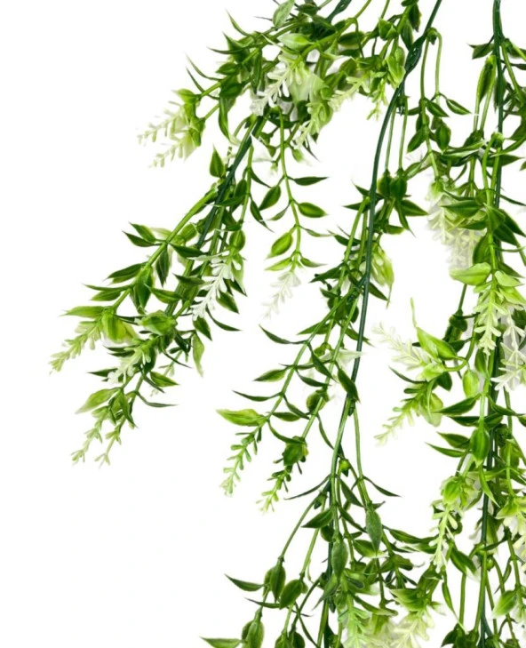 Nettenevime Yapay Çiçek Sarkan Bitki Beyaz 5 Dallı Sarkan Çiçek TY62-2BYZ - Resim 3