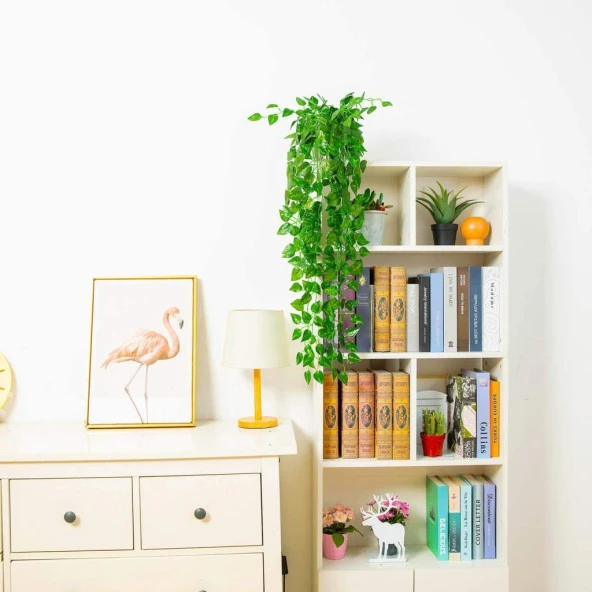 Nettenevime Yapay Sarmaşık 7 Adet  9 Dallı Sarkan Sarmaşık Sarı Çizgili Yaprak - Resim 3